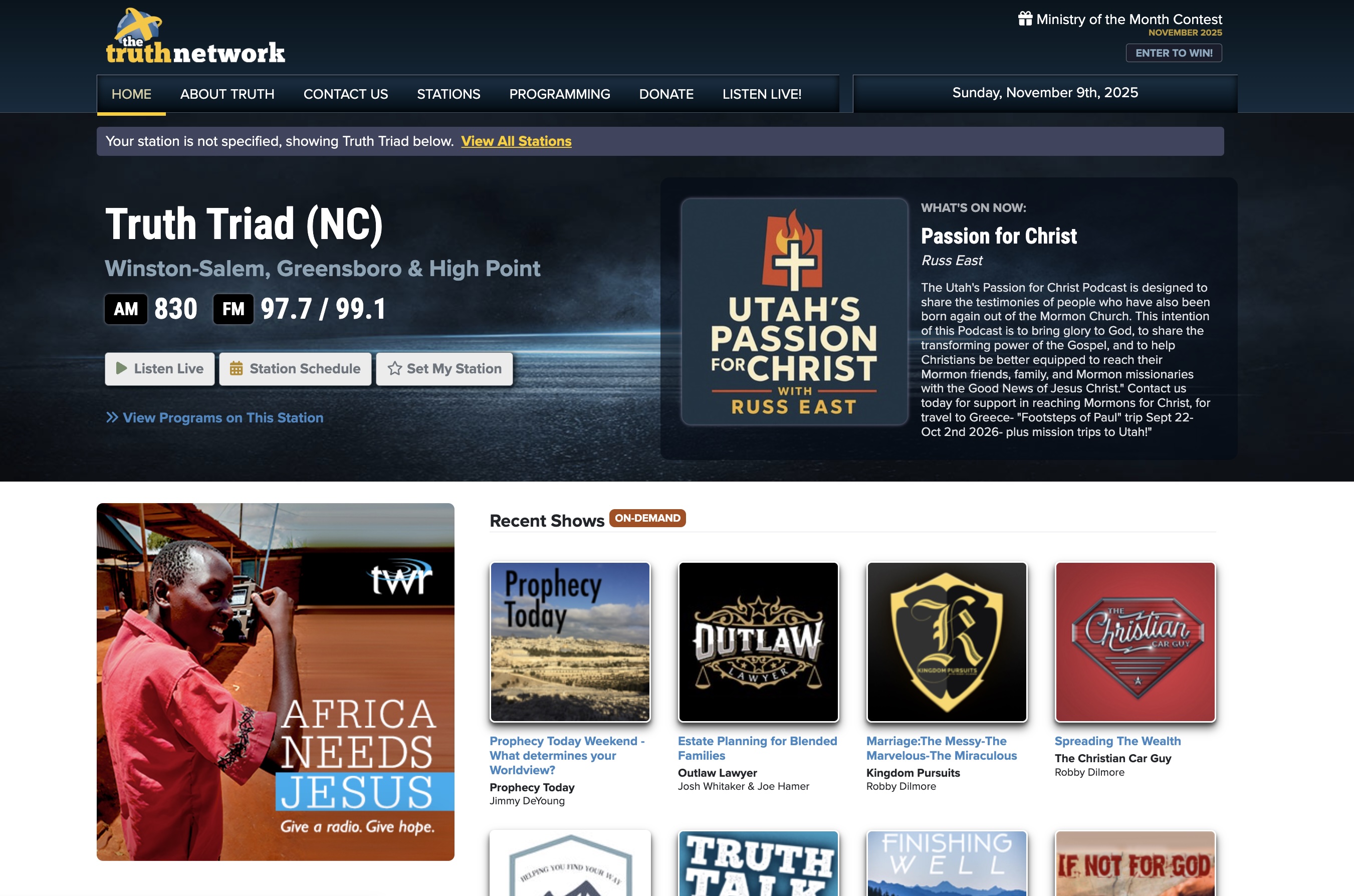 Truth Network Web Site